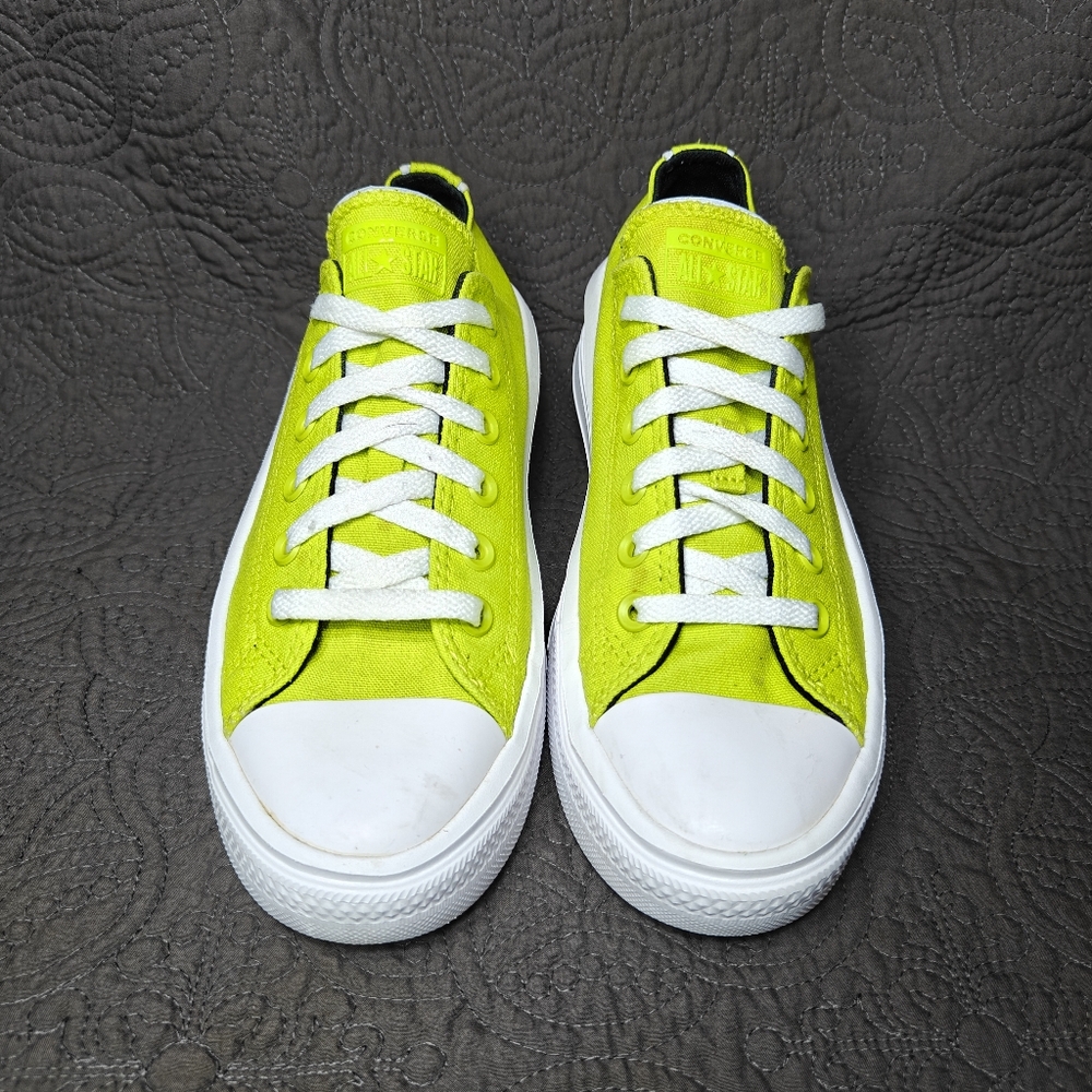 CONVERSE Women's Chuck Taylor All Star Move Lo Platform Sneaker Lime Shoe Sz 8 - Picture 2 of 10